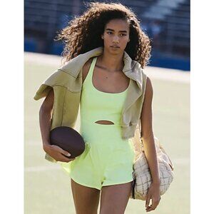 NWOT Free People Movement X Free People Righteous Runsie in Sour Citrus